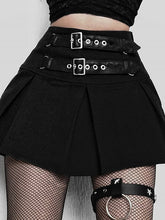 Falda blanca de corte A con pierna ajustada